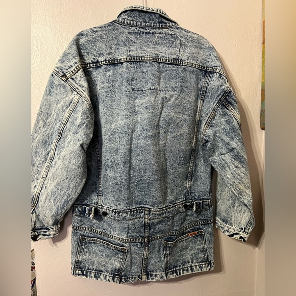 ❌SOLD❌ JORDACHE No Exit Men’s Acid Wash Denim Jacket - Large - Picture 7 of 7